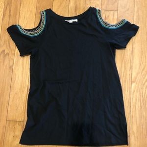 Loft cold-shoulder top